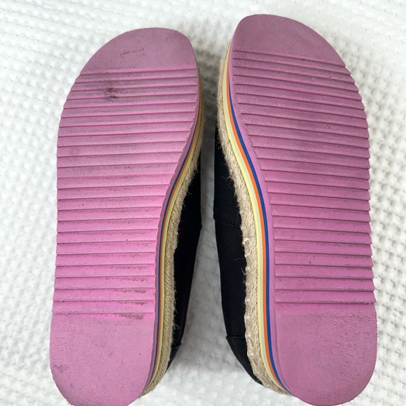 Black Canvas Espadrille Flats - Picture 8 of 9